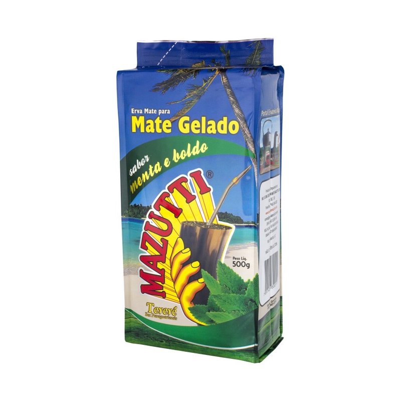 erva mate mazutti terere sabor menta e boldo 500g