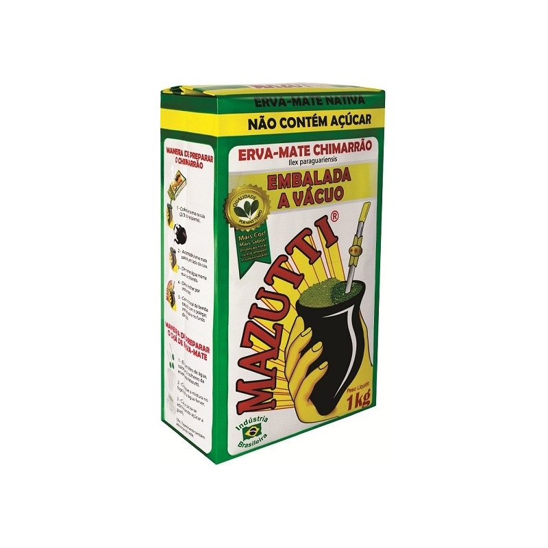 erva mate mazutti tradicional nativa embalada a vacuo 1kg
