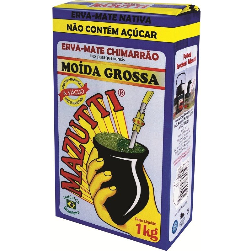 erva mate mazutti moida grossa embalada a vacuo 1kg