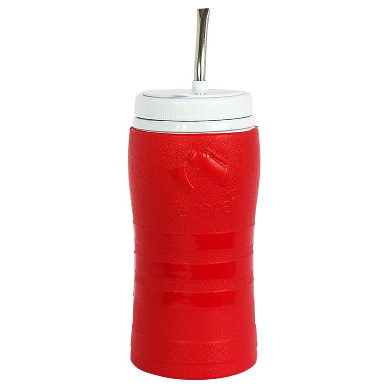 copo termico para terere com bomba grande vermelho