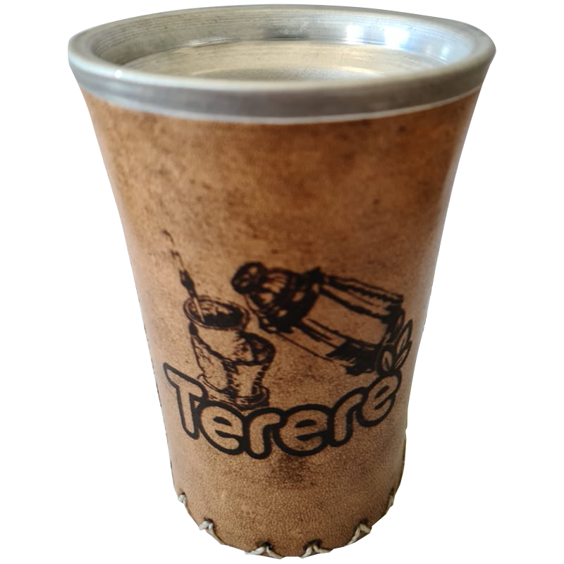 copo para terere revestido em couro