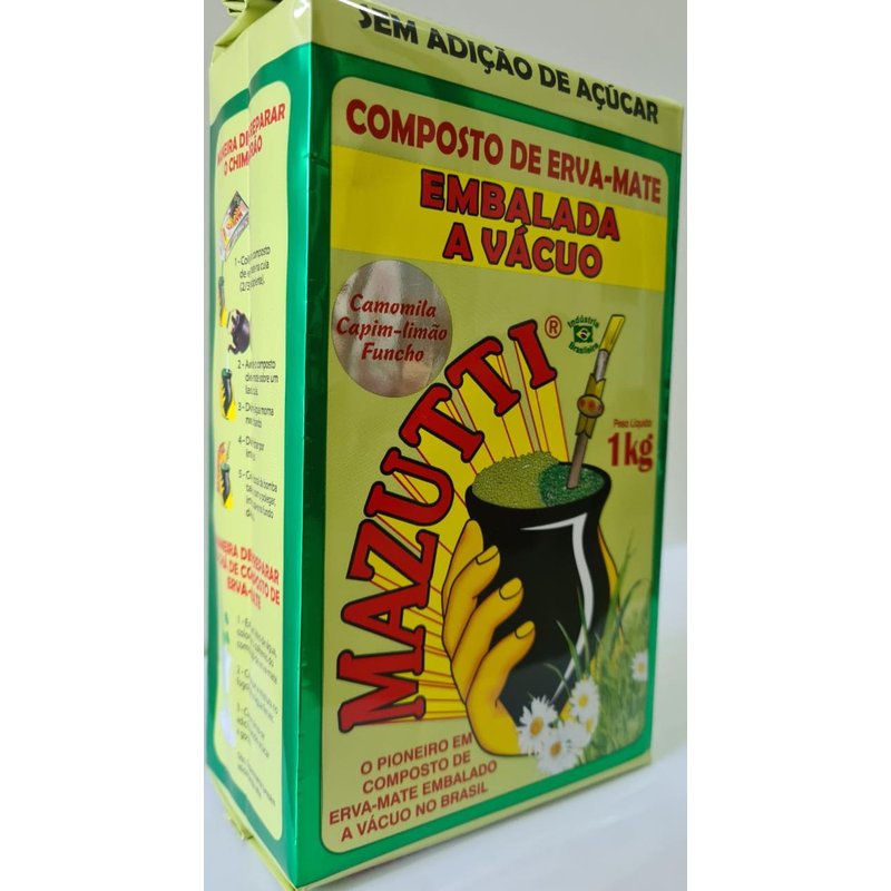 erva mate mazutti composta com chas embalada a vacuo 1 kg